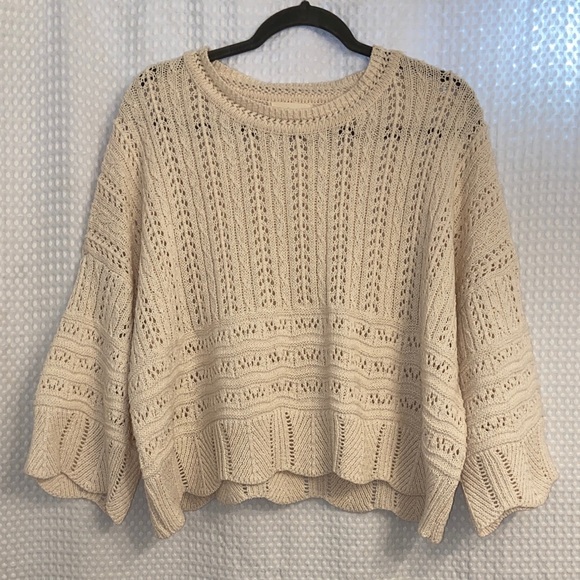 Dreamers Cream Textured Knit Sweater - Picture 1 of 6